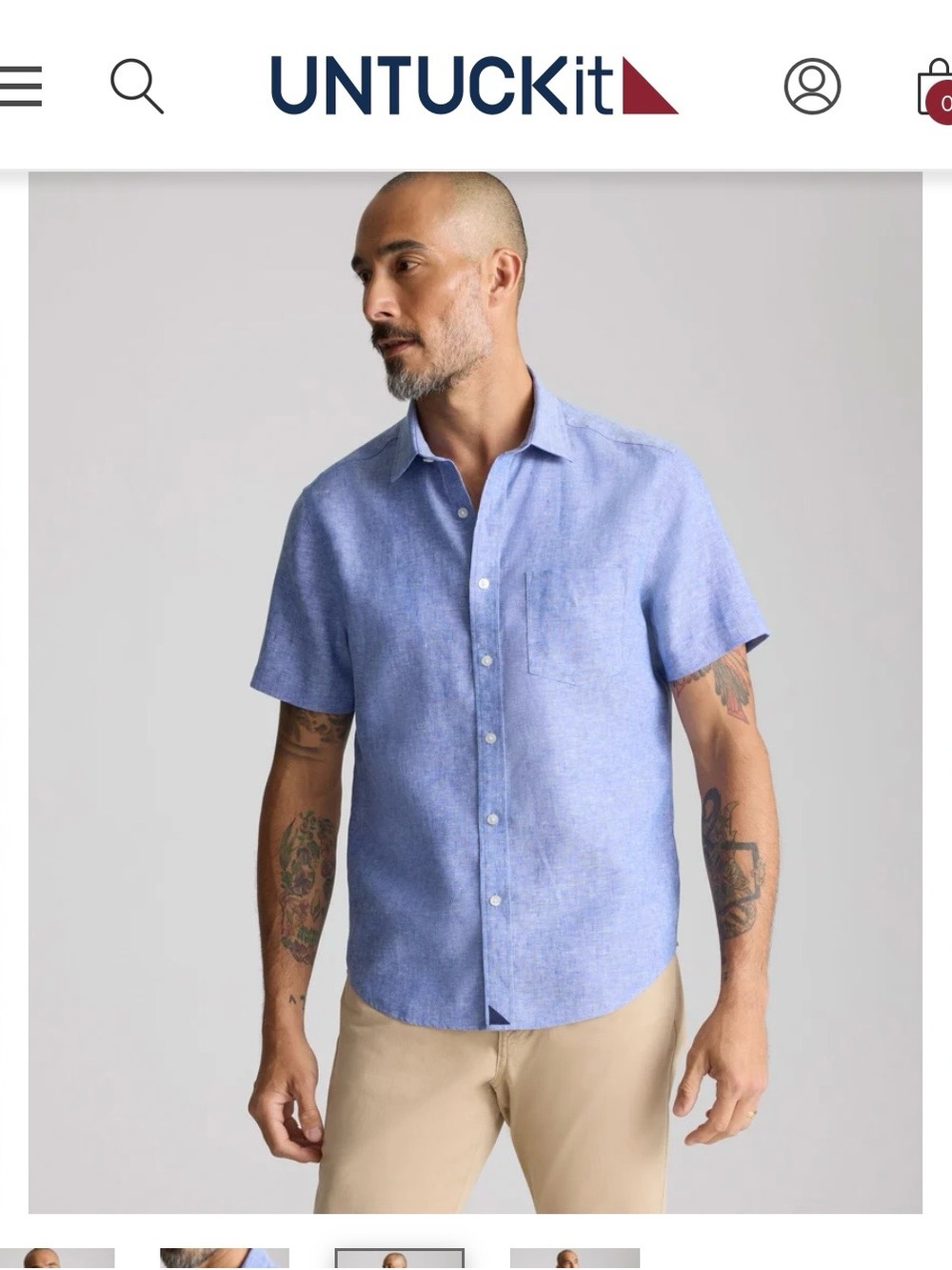 Untuck it Linen Button Up Slim Fit
